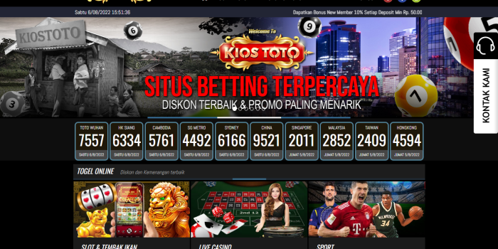 tempat pasang togel online