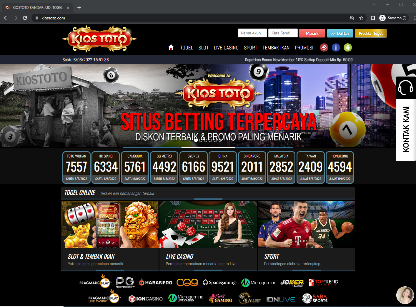 tempat pasang togel macau