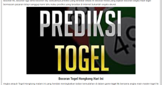 Prediksi Togel Jitu Hari Ini