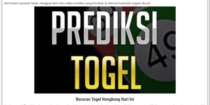 Prediksi Togel Jitu Hari Ini