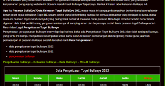 data pengeluaran bullseye