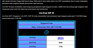 live draw sgp